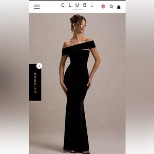 Club L London Black over-the-shoulder Dress